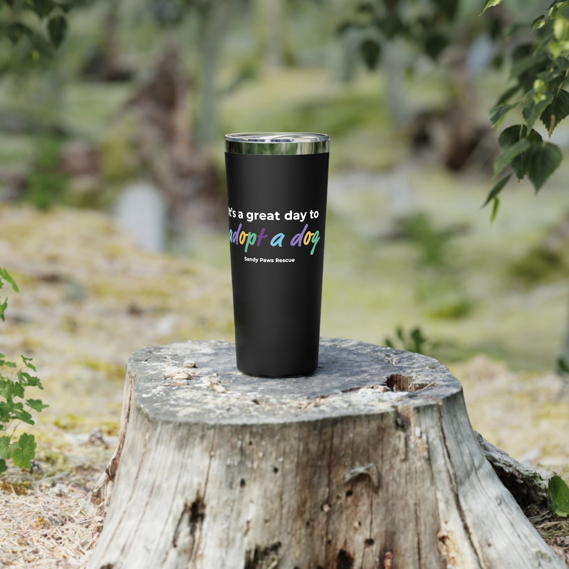 Adopt A Dog | FUNDRAISER for Sandy Paws Rescue | Insulated Tumbler, 22oz - Detezi Designs - 23098645884091556987