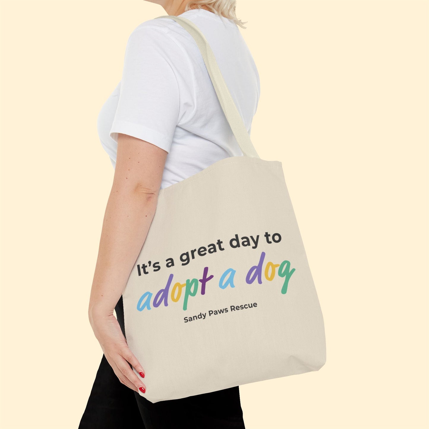 Adopt A Dog | FUNDRAISER for Sandy Paws Rescue | Tote Bag - Detezi Designs - 22283911093319373837