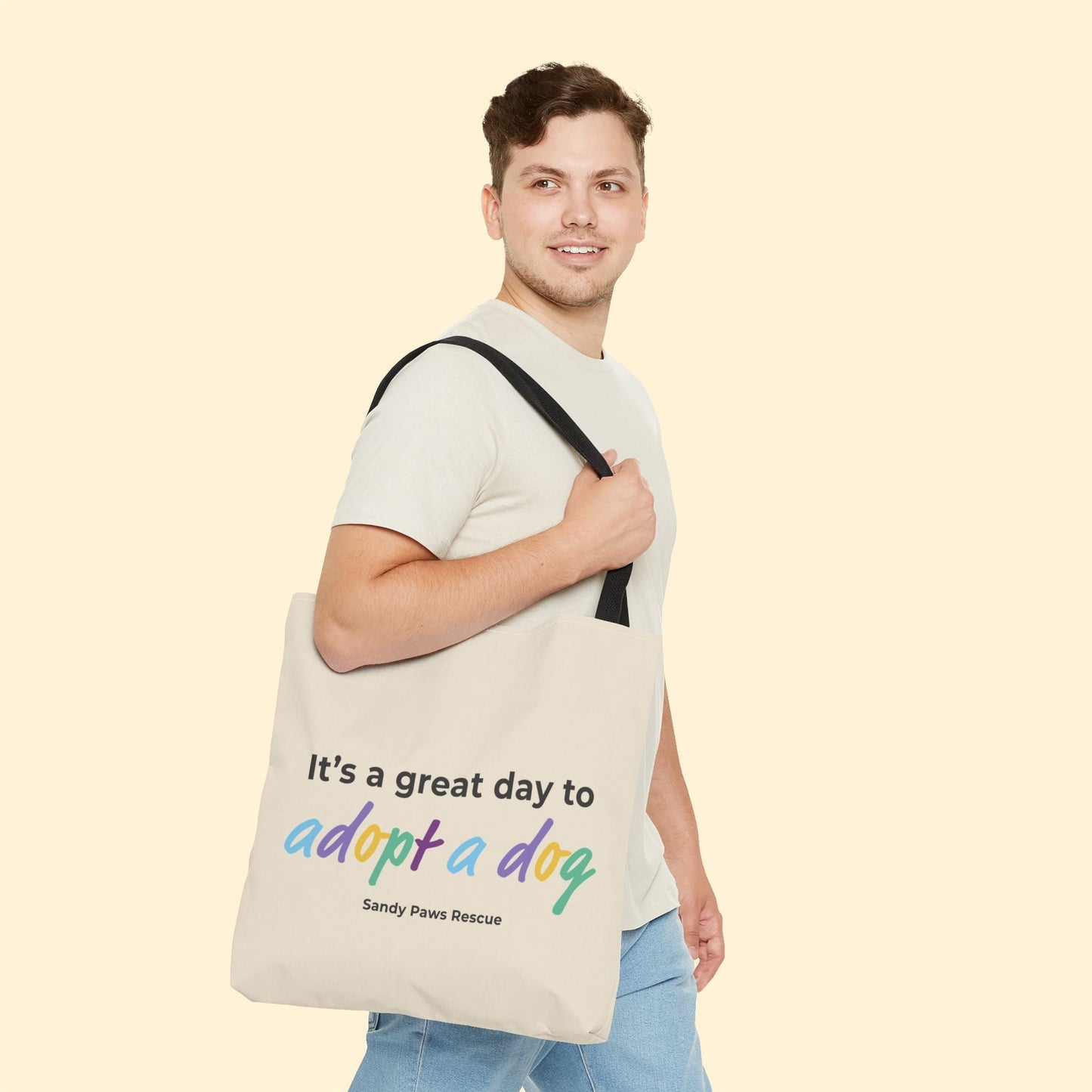 Adopt A Dog | FUNDRAISER for Sandy Paws Rescue | Tote Bag - Detezi Designs - 22283911093319373837