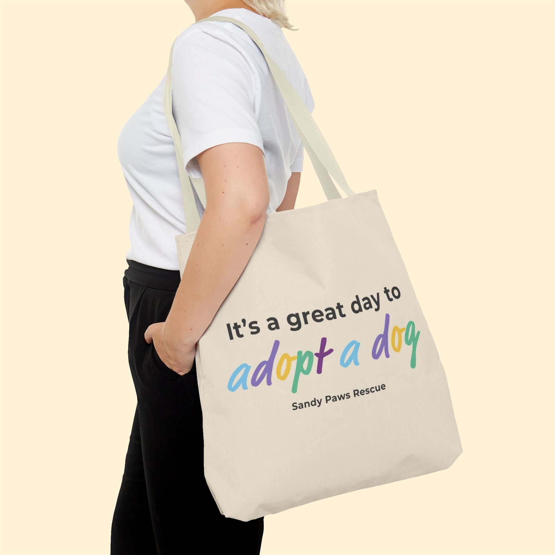 Adopt A Dog | FUNDRAISER for Sandy Paws Rescue | Tote Bag - Detezi Designs - 23609818051841678497