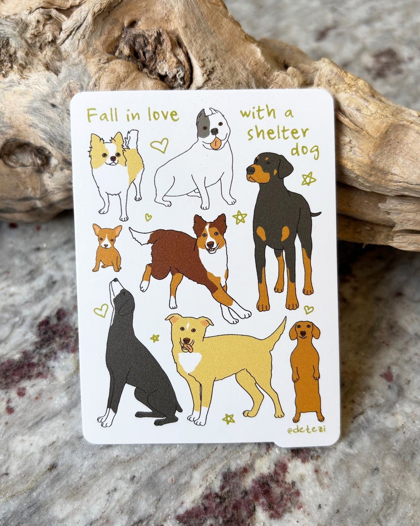 Adopt A Dog | Sticker Pack - Detezi Designs - 