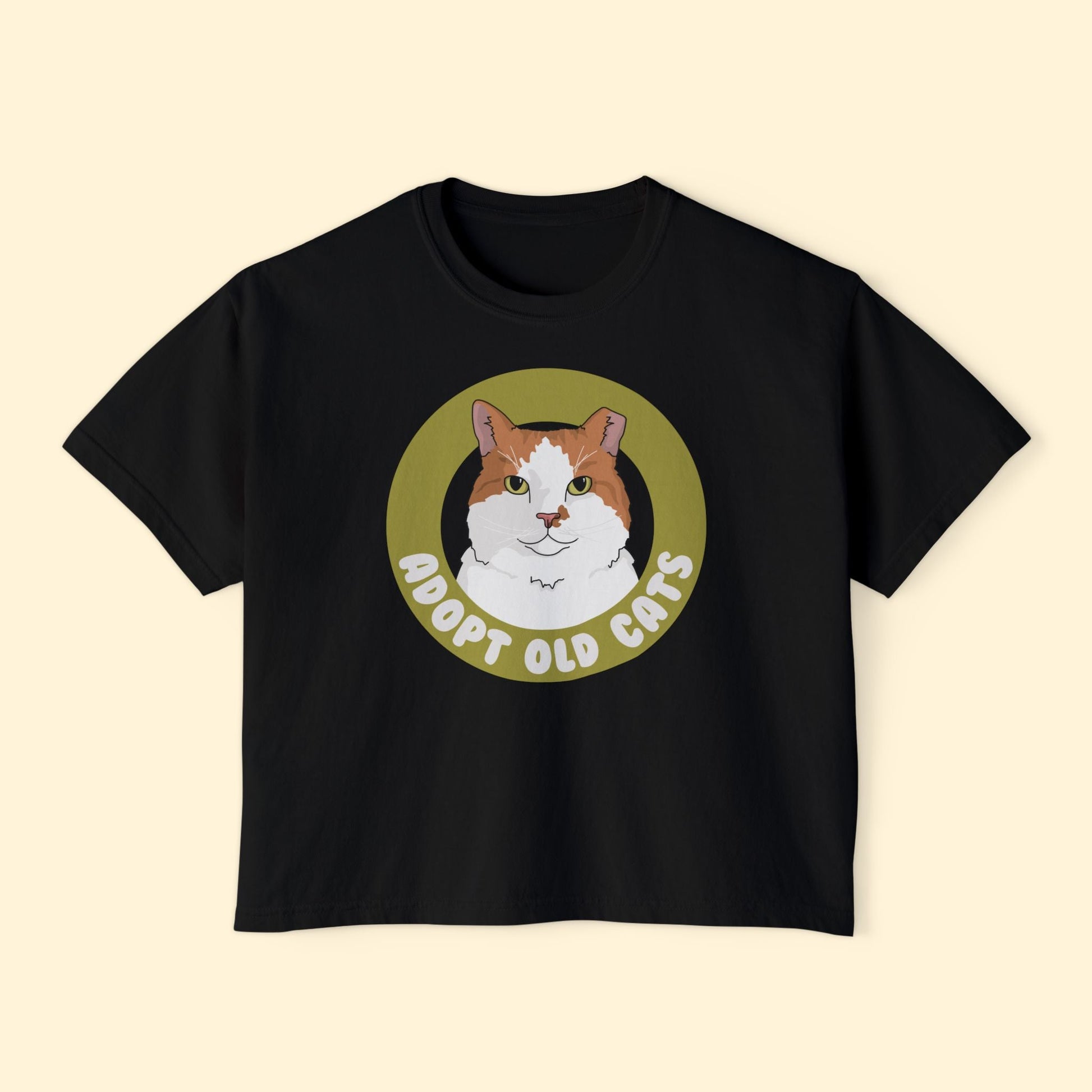 Adopt Old Cats | Comfort Colors Boxy Tee - Detezi Designs - 73089989514251899028
