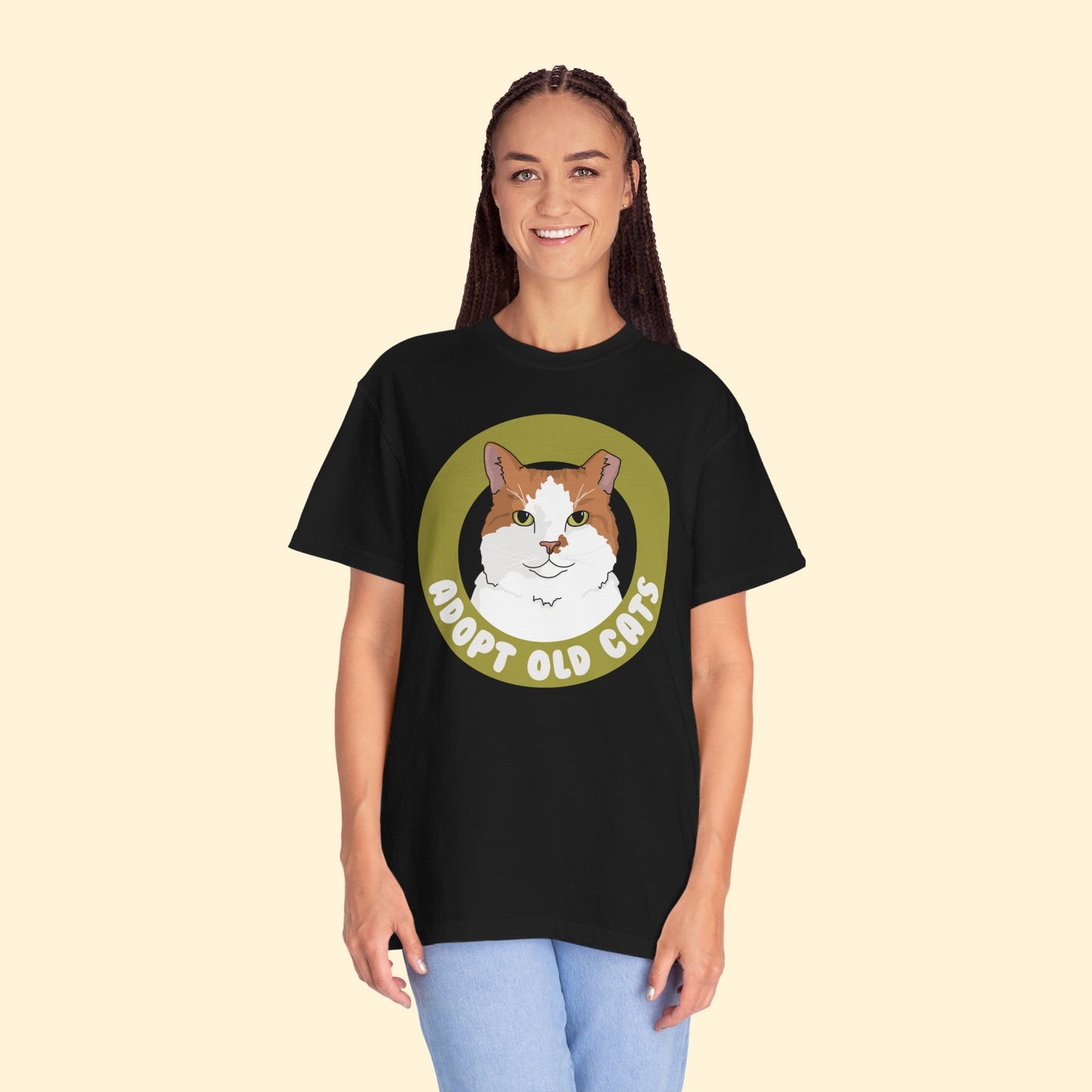 Adopt Old Cats | Comfort Colors Unisex T - shirt - Detezi Designs - 10603831179212909202