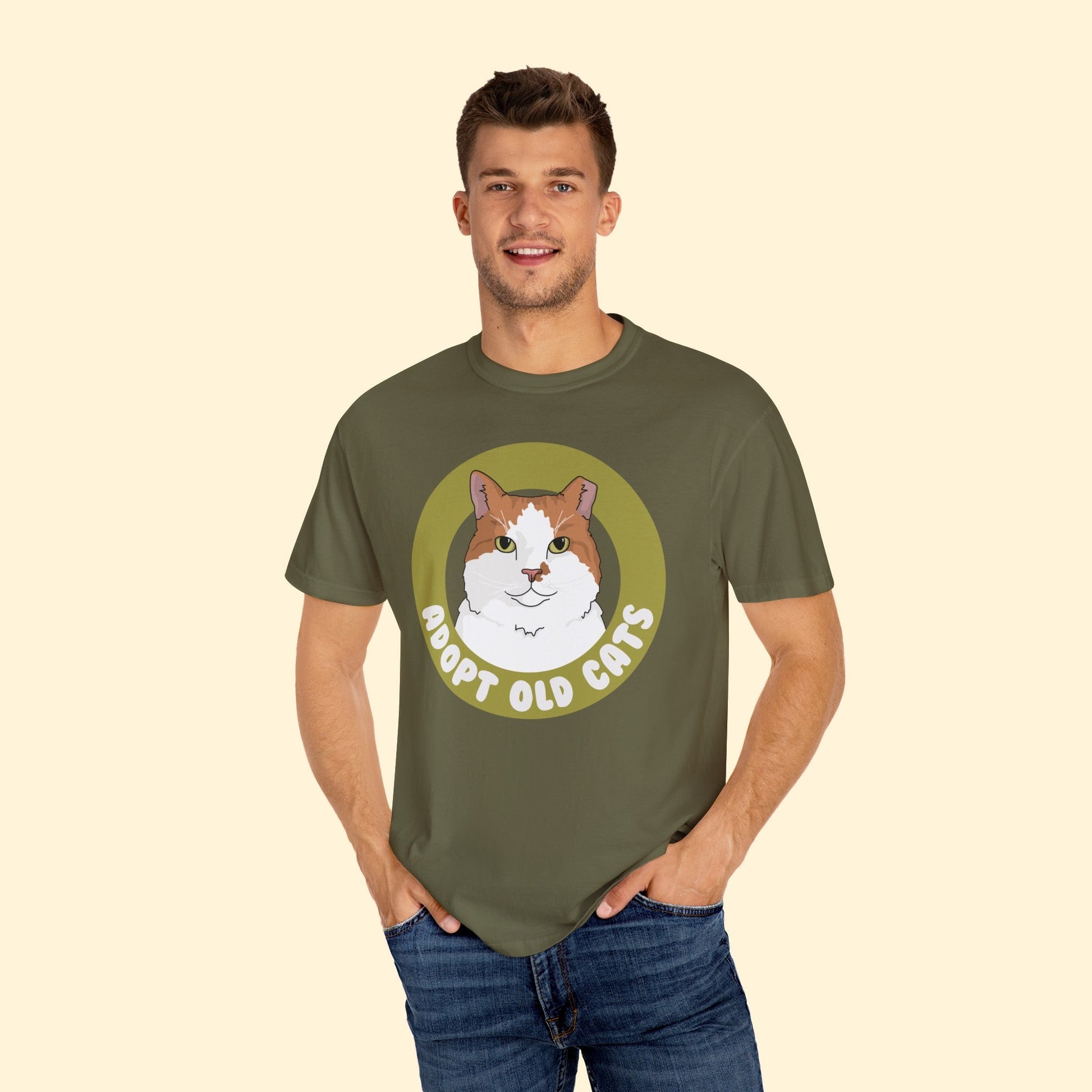 Adopt Old Cats | Comfort Colors Unisex T - shirt - Detezi Designs - 27266862987061038857