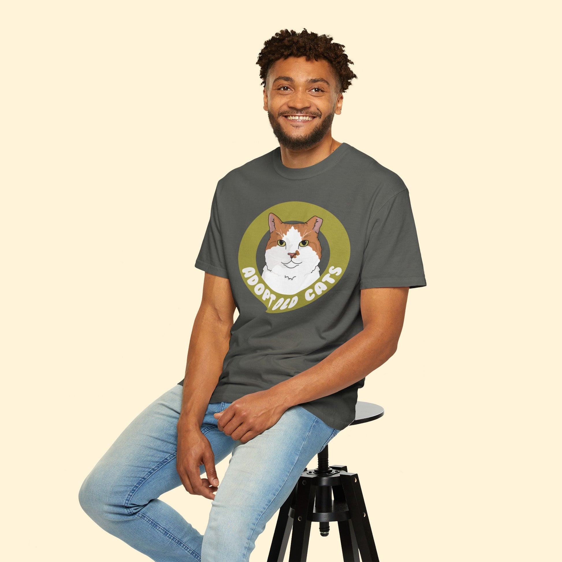 Adopt Old Cats | Comfort Colors Unisex T - shirt - Detezi Designs - 27266862987061038857