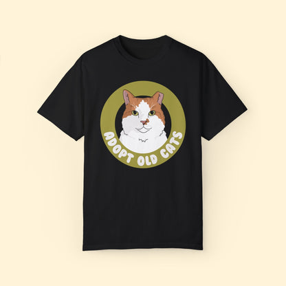 Adopt Old Cats | Comfort Colors Unisex T - shirt - Detezi Designs - 27821516821781069838