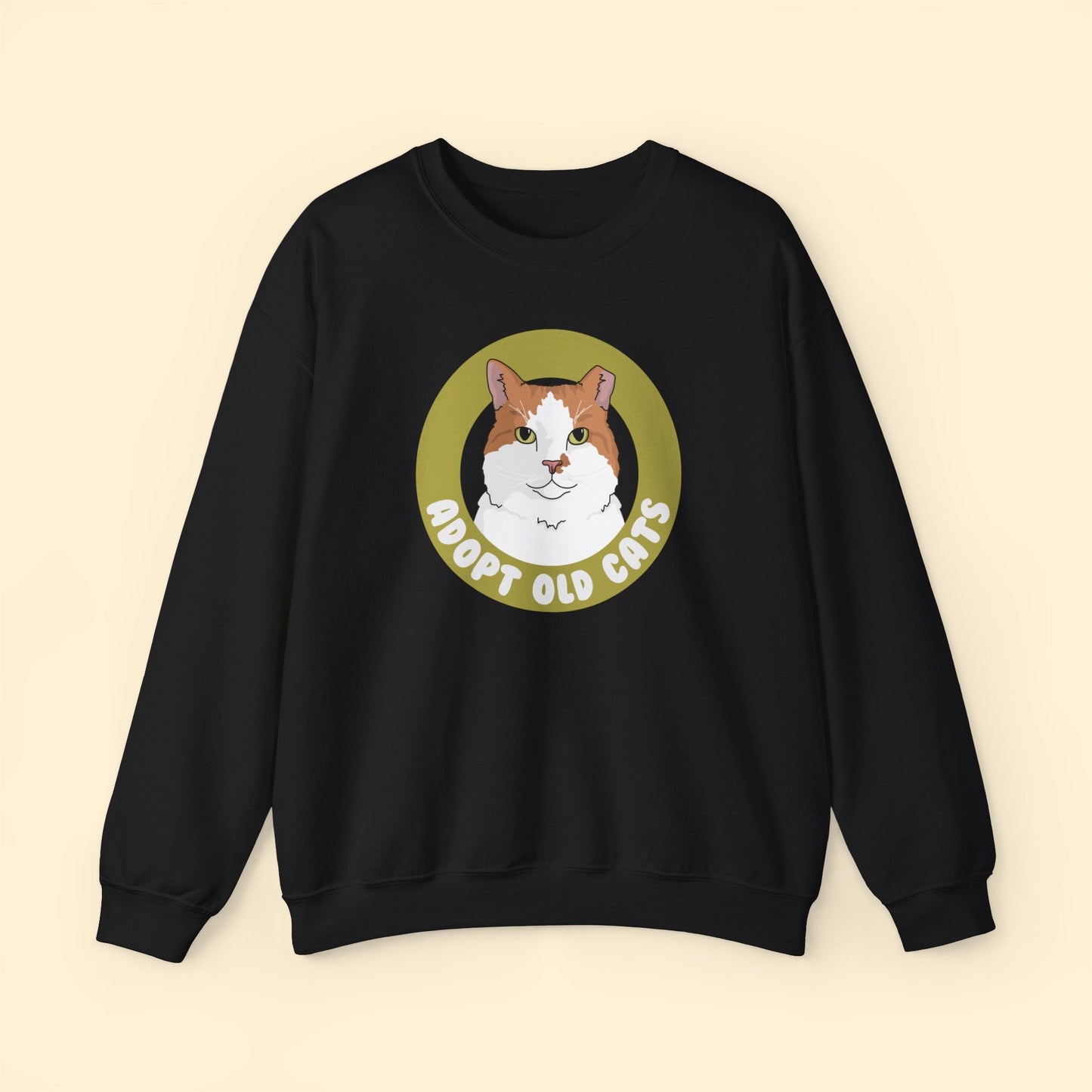 Adopt Old Cats | Crewneck Sweatshirt - Detezi Designs-23083092894637667737