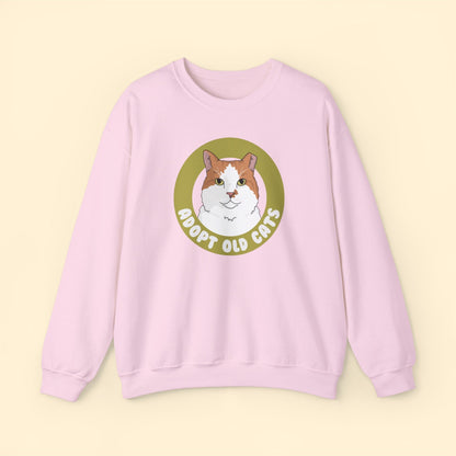 Adopt Old Cats | Crewneck Sweatshirt - Detezi Designs-25067090977475464474