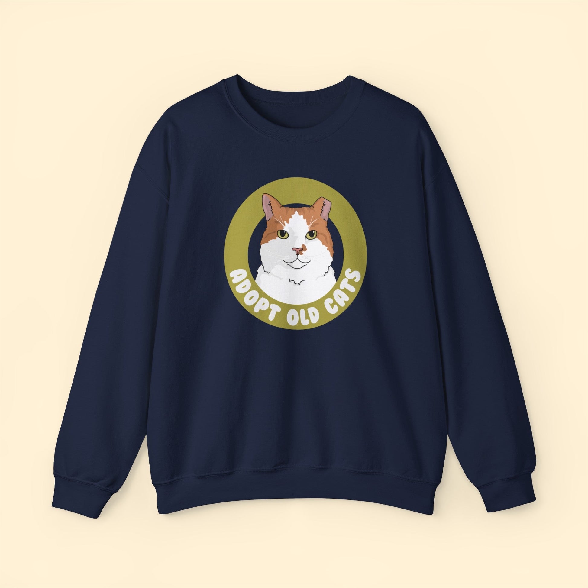 Adopt Old Cats | Crewneck Sweatshirt - Detezi Designs-32140724049080491068