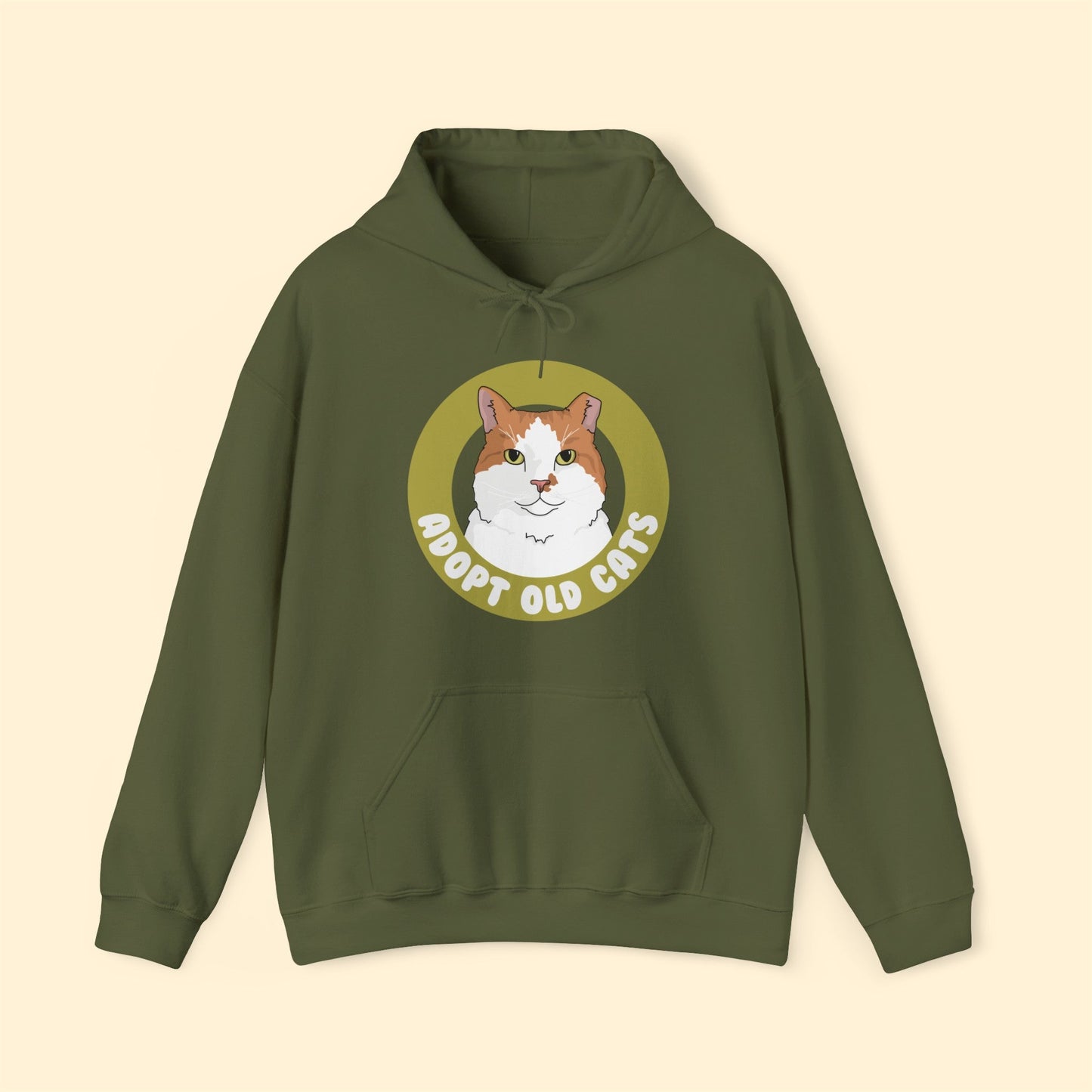 Adopt Old Cats | Hooded Sweatshirt - Detezi Designs-24142027563605445753