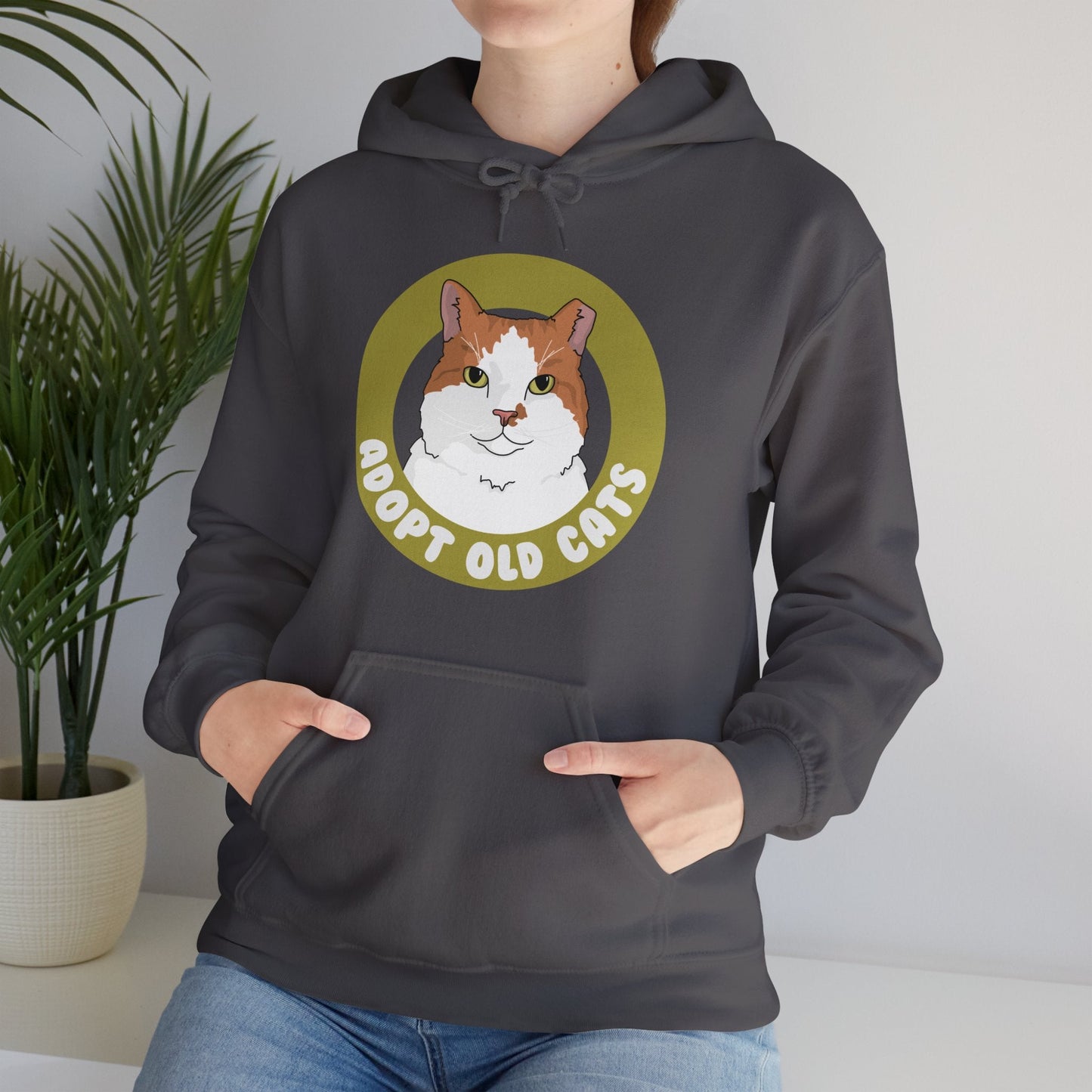 Adopt Old Cats | Hooded Sweatshirt - Detezi Designs-24142027563605445753