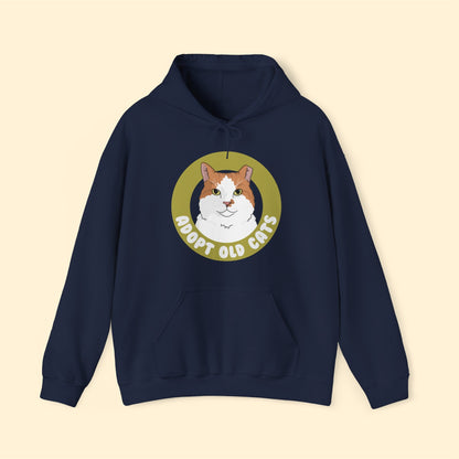 Adopt Old Cats | Hooded Sweatshirt - Detezi Designs-27712865626431952756