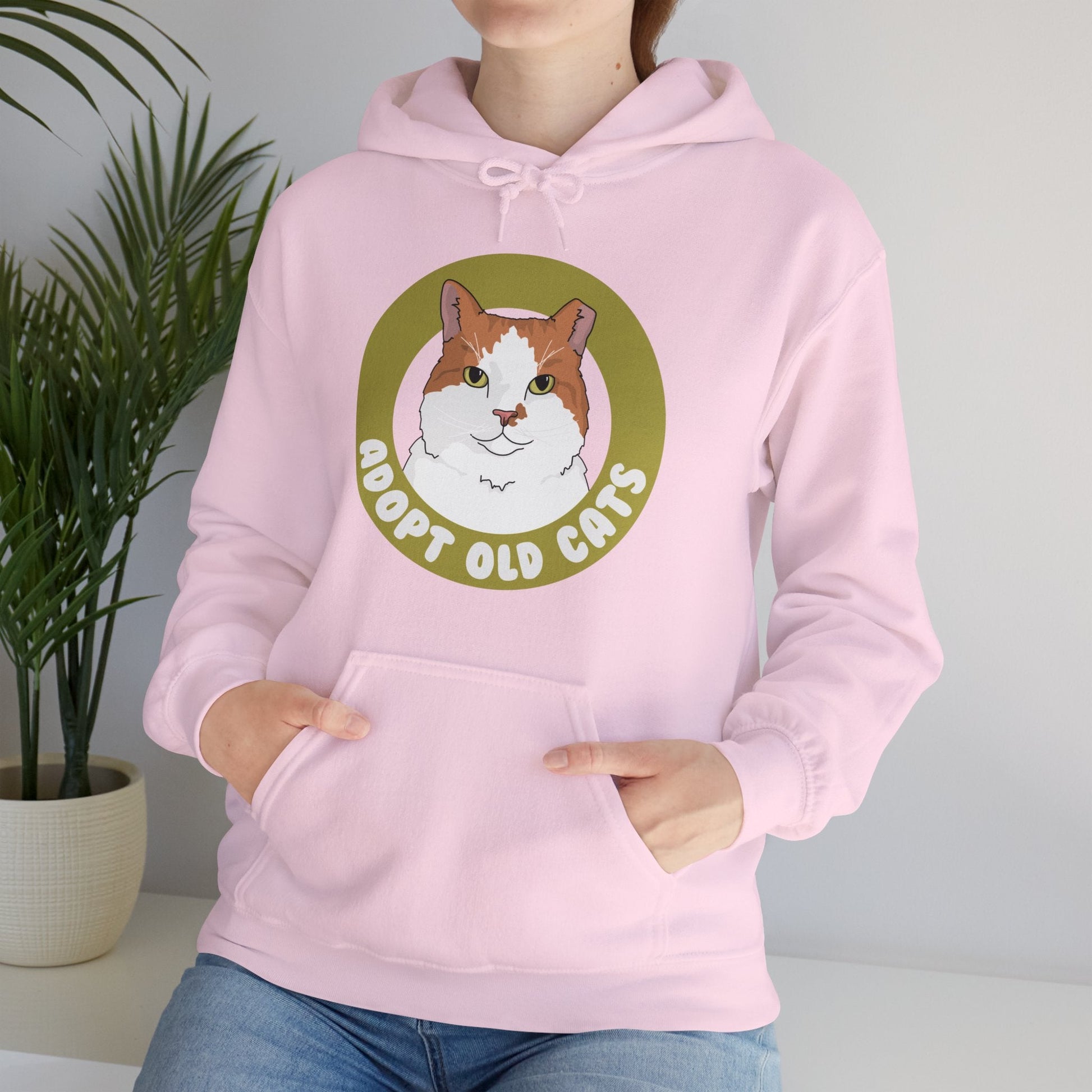 Adopt Old Cats | Hooded Sweatshirt - Detezi Designs-44444457682853970561