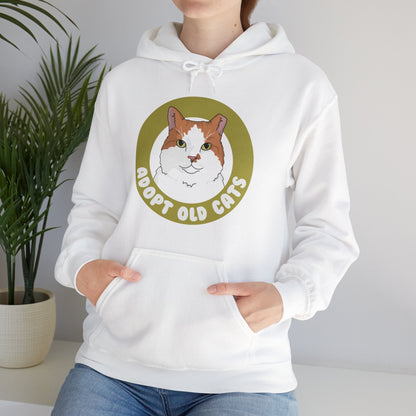 Adopt Old Cats | Hooded Sweatshirt - Detezi Designs-44444457682853970561