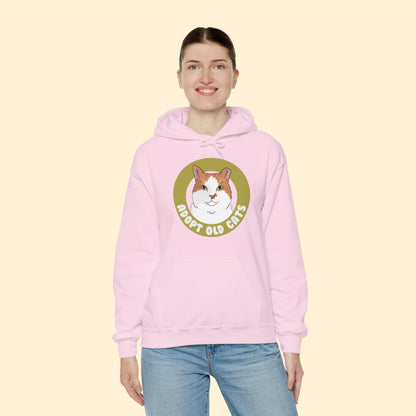 Adopt Old Cats | Hooded Sweatshirt - Detezi Designs-44444457682853970561