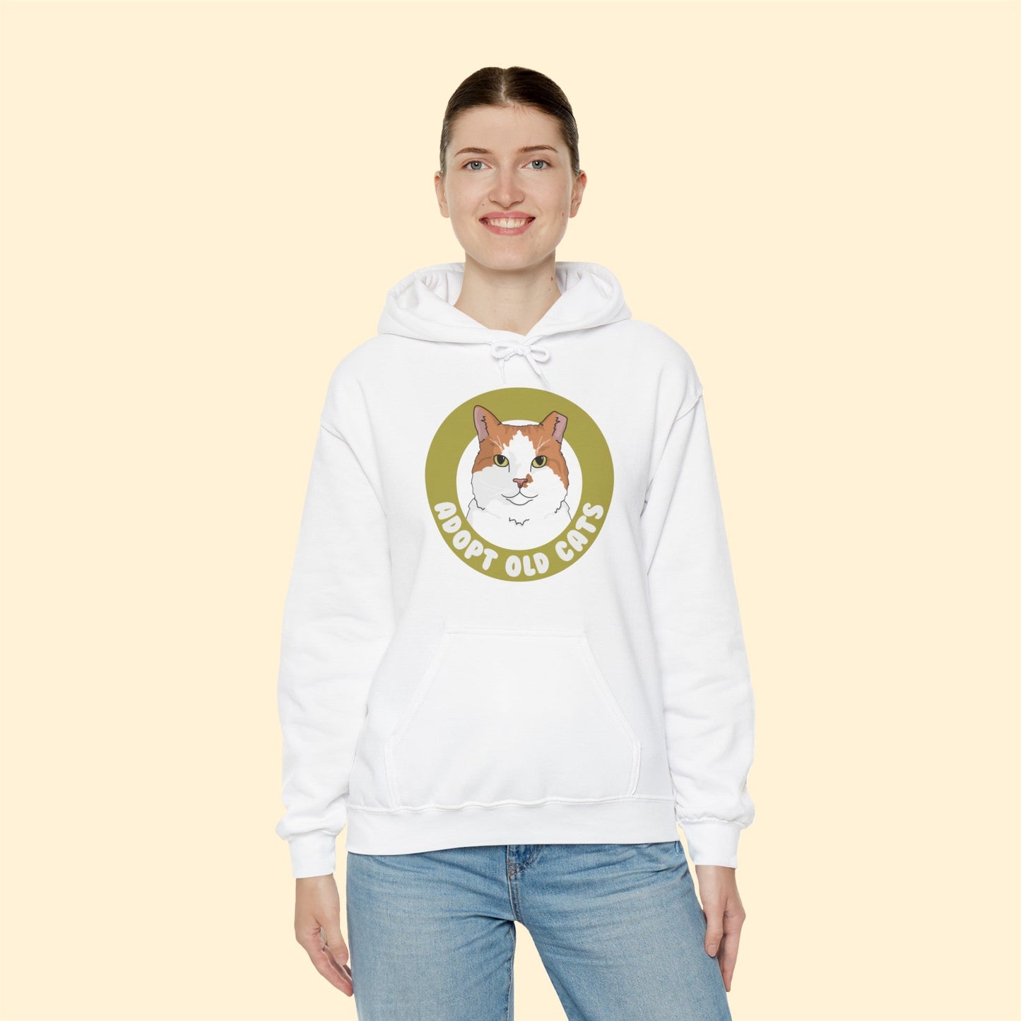 Adopt Old Cats | Hooded Sweatshirt - Detezi Designs-44444457682853970561