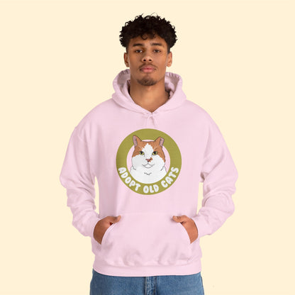 Adopt Old Cats | Hooded Sweatshirt - Detezi Designs-44444457682853970561