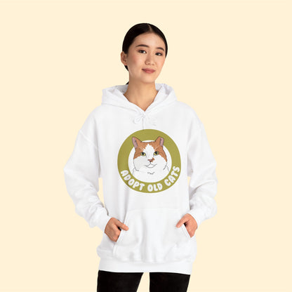 Adopt Old Cats | Hooded Sweatshirt - Detezi Designs-44444457682853970561