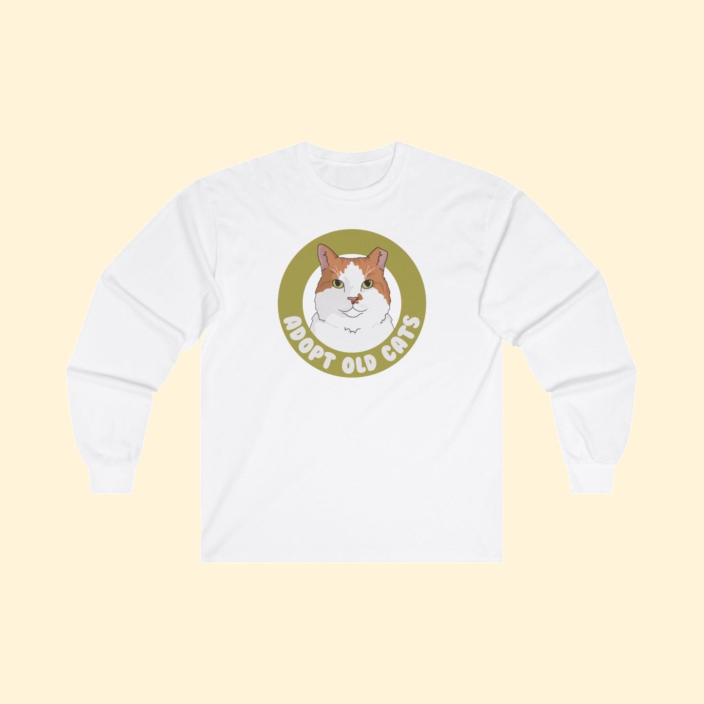 Adopt Old Cats | Long Sleeve Tee - Detezi Designs - 10642556517202558980