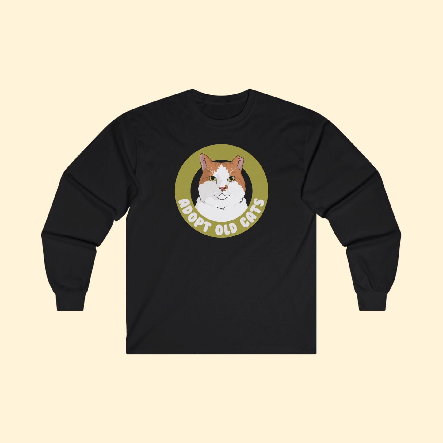 Adopt Old Cats | Long Sleeve Tee - Detezi Designs - 17493758190624269834