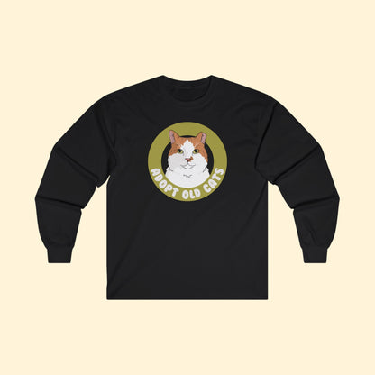 Adopt Old Cats | Long Sleeve Tee - Detezi Designs - 17493758190624269834