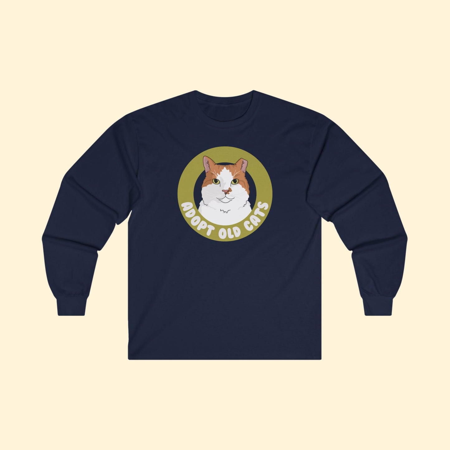 Adopt Old Cats | Long Sleeve Tee - Detezi Designs - 27432861717288290134