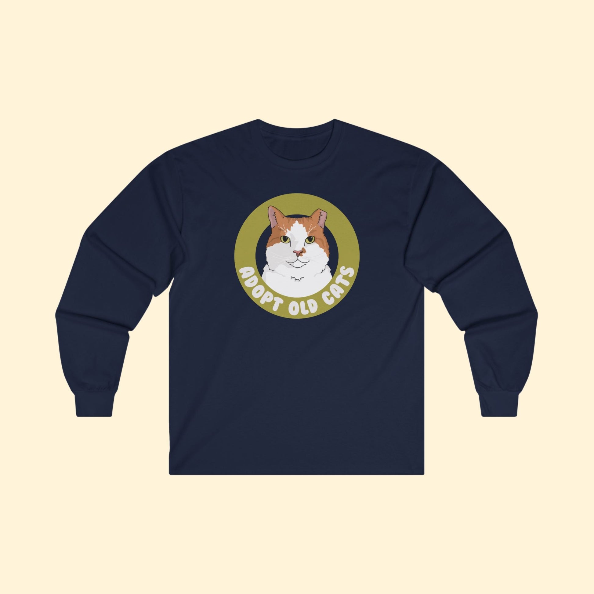 Adopt Old Cats | Long Sleeve Tee - Detezi Designs - 27432861717288290134