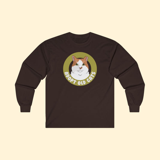 Adopt Old Cats | Long Sleeve Tee - Detezi Designs - 29959860103077335442