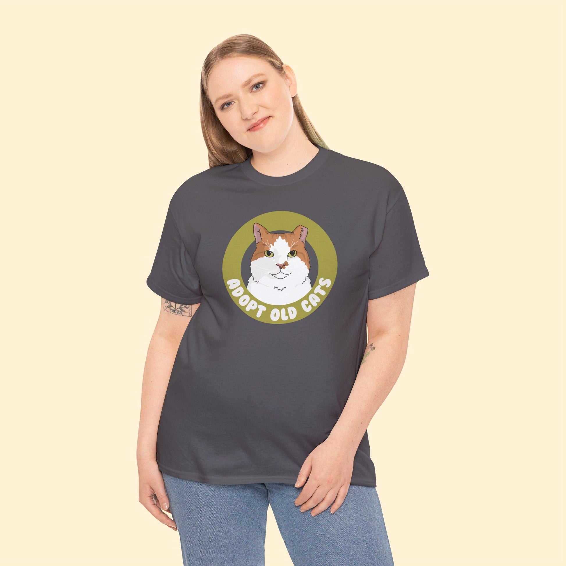 Adopt Old Cats | T-shirt - Detezi Designs-17018542340121365782