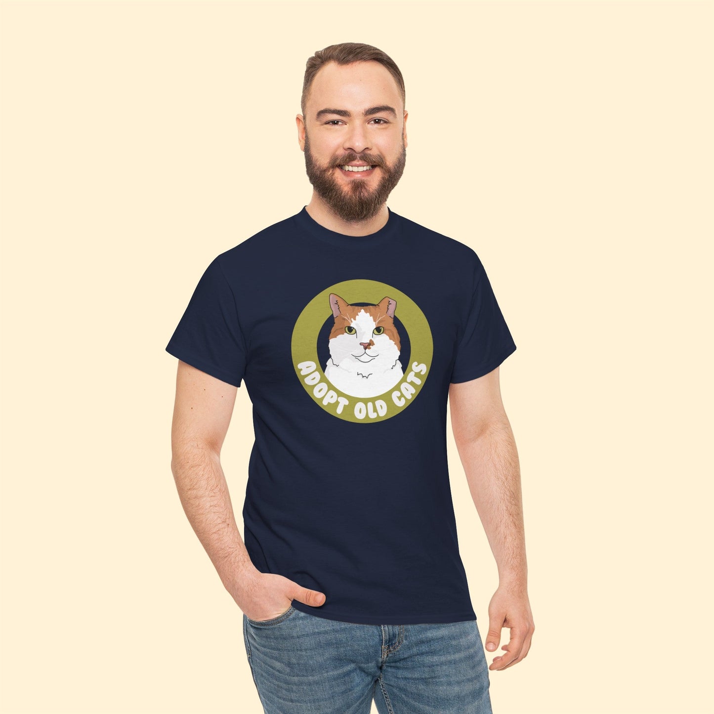 Adopt Old Cats | T-shirt - Detezi Designs-17018542340121365782