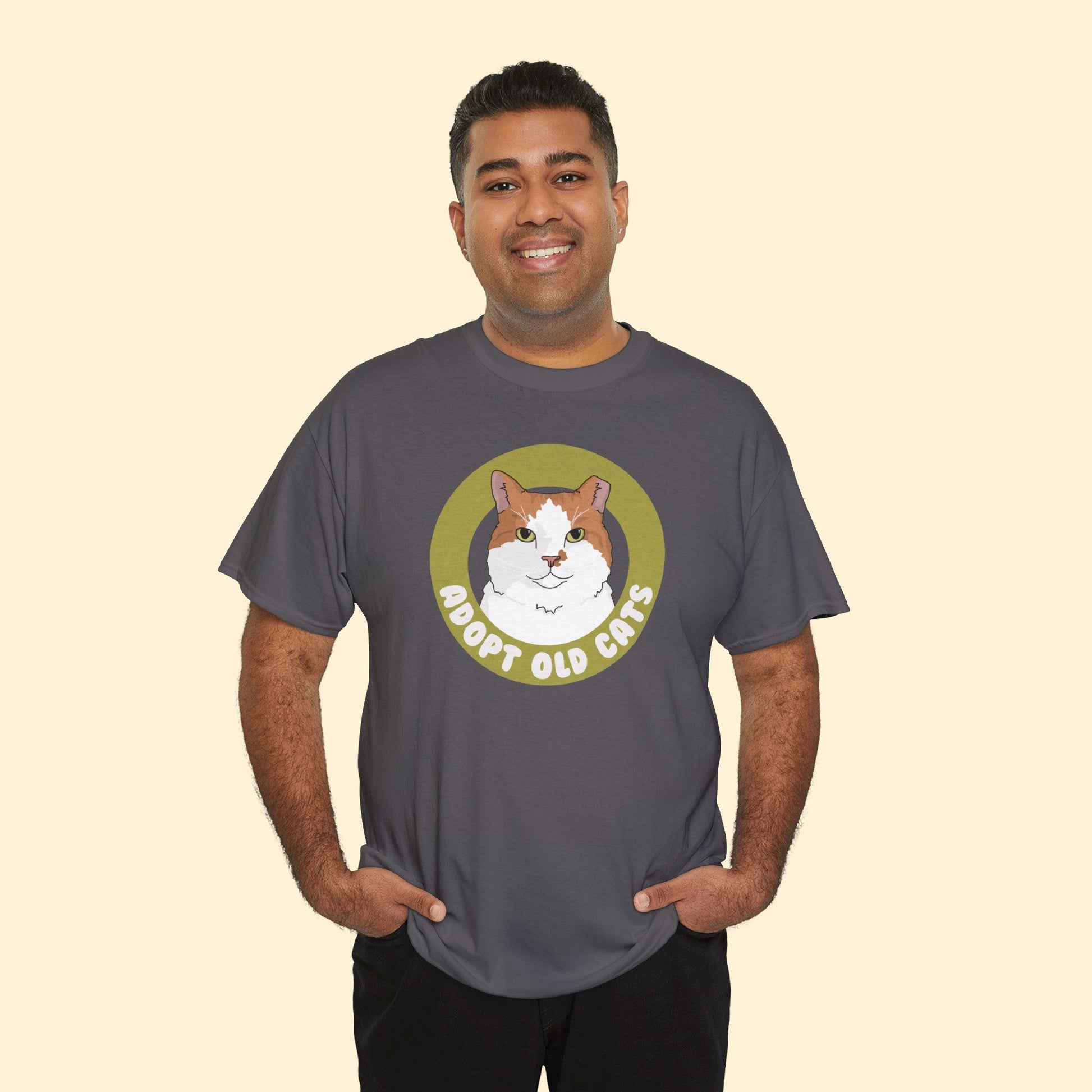 Adopt Old Cats | T-shirt - Detezi Designs-17018542340121365782