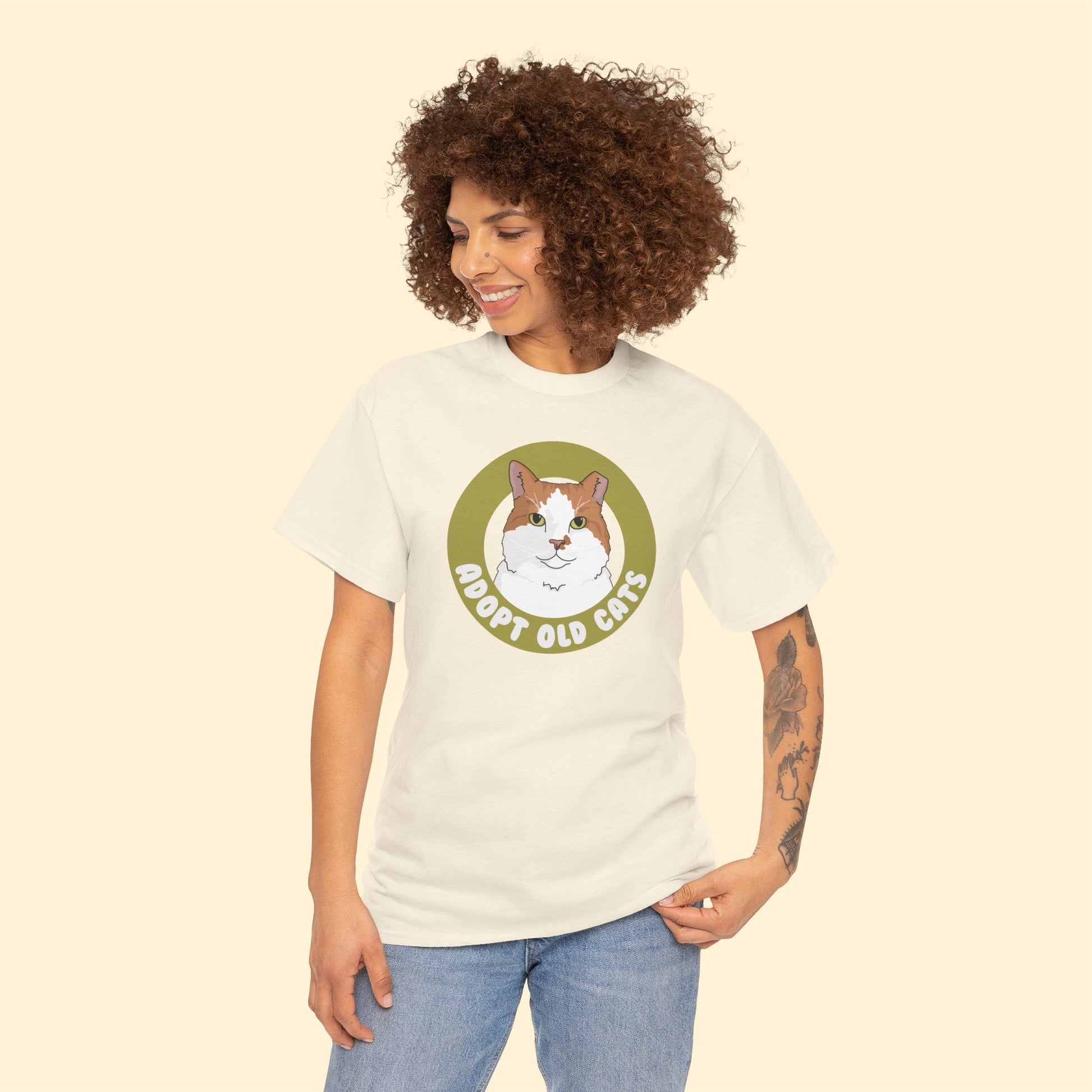 Adopt Old Cats | T-shirt - Detezi Designs-17018542340121365782