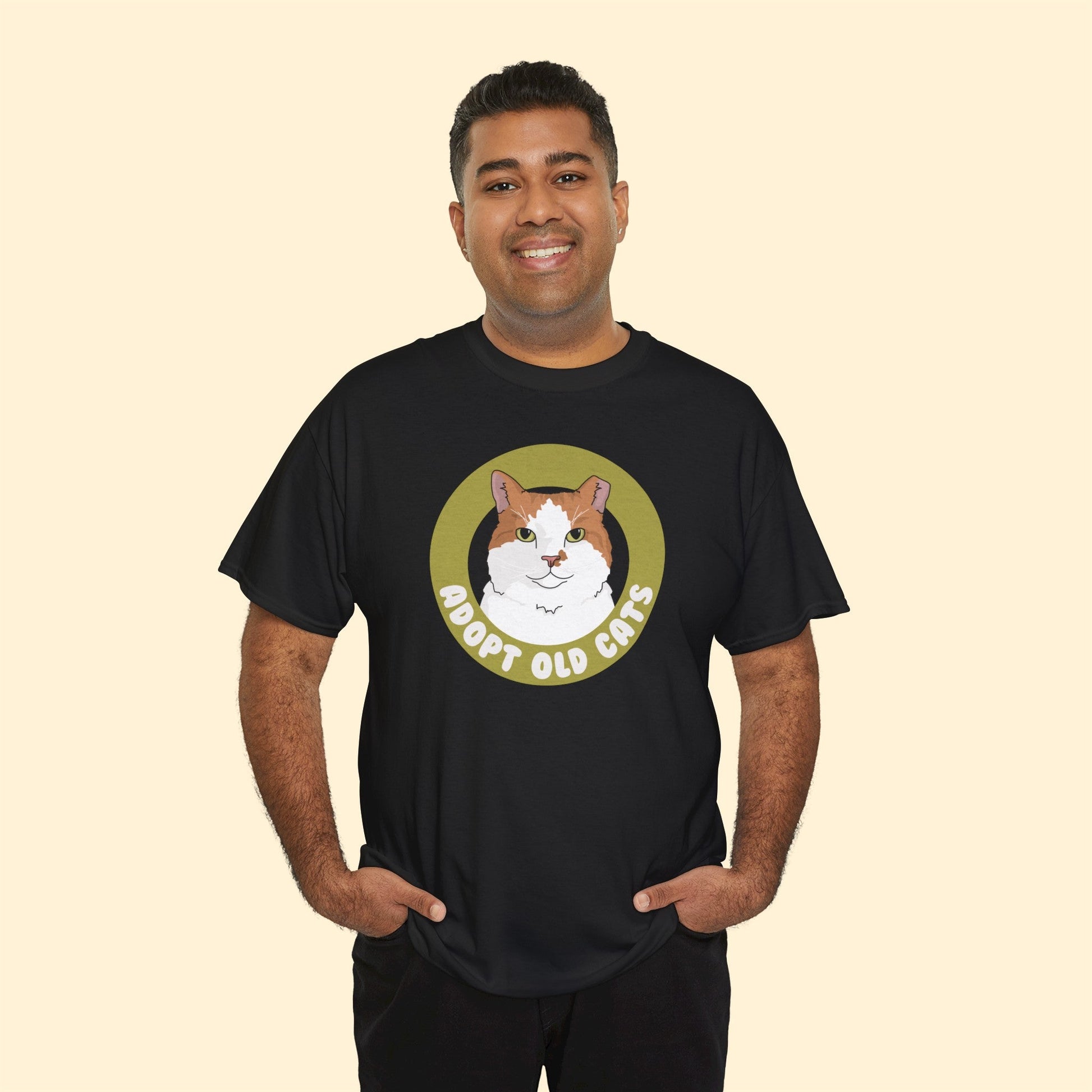 Adopt Old Cats | T-shirt - Detezi Designs-17018542340121365782