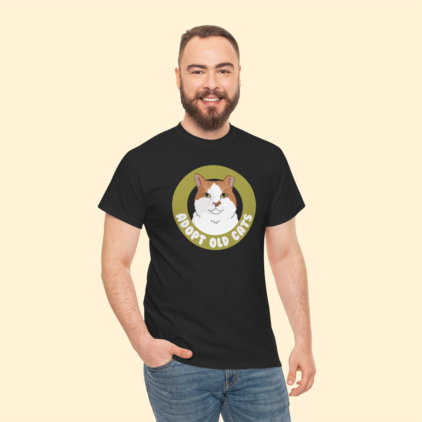 Adopt Old Cats | T-shirt - Detezi Designs-17018542340121365782