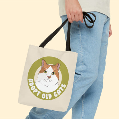 Adopt Old Cats | Tote Bag - Detezi Designs-13517405831818298519