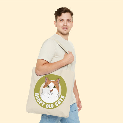 Adopt Old Cats | Tote Bag - Detezi Designs-13517405831818298519