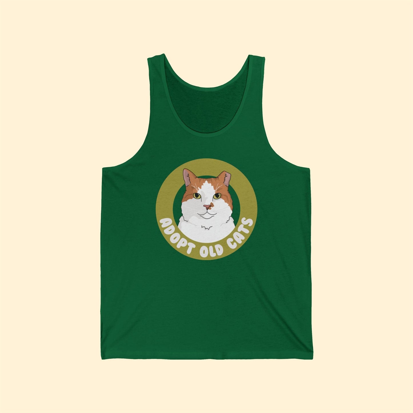 Adopt Old Cats | Unisex Jersey Tank - Detezi Designs - 31116611100582811725