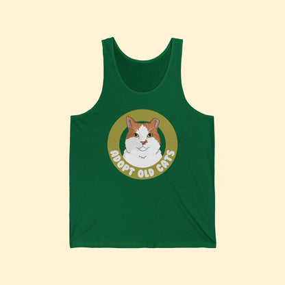 Adopt Old Cats | Unisex Jersey Tank - Detezi Designs - 31116611100582811725