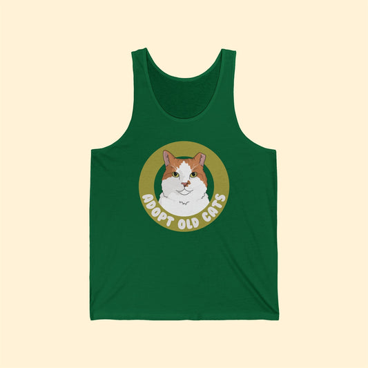 Adopt Old Cats | Unisex Jersey Tank - Detezi Designs - 31116611100582811725