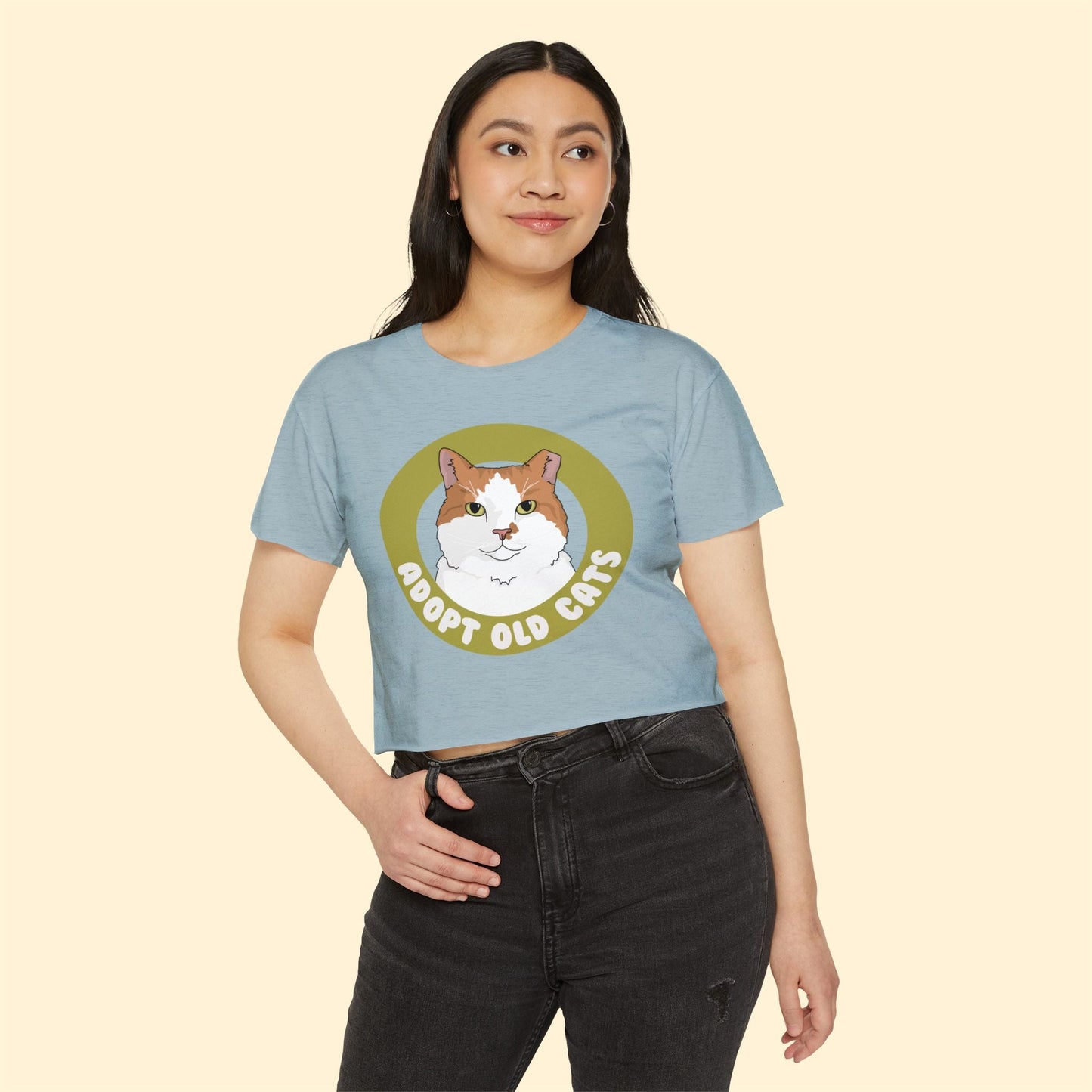 Adopt Old Cats | Women's Festival Crop Top - Detezi Designs - 60203744573648149876