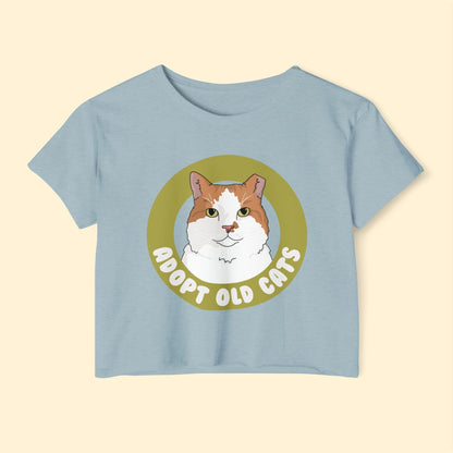 Adopt Old Cats | Women's Festival Crop Top - Detezi Designs - 60203744573648149876