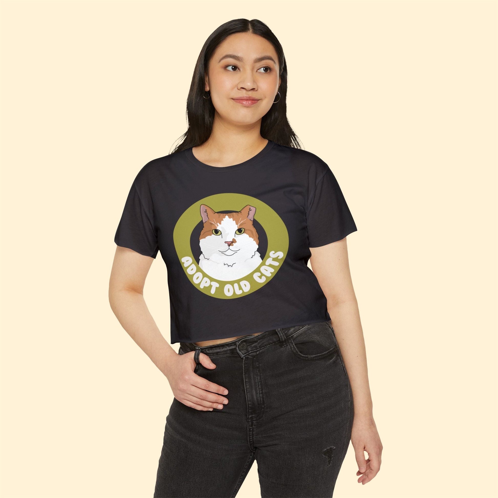 Adopt Old Cats | Women's Festival Crop Top - Detezi Designs - 60203744573648149876