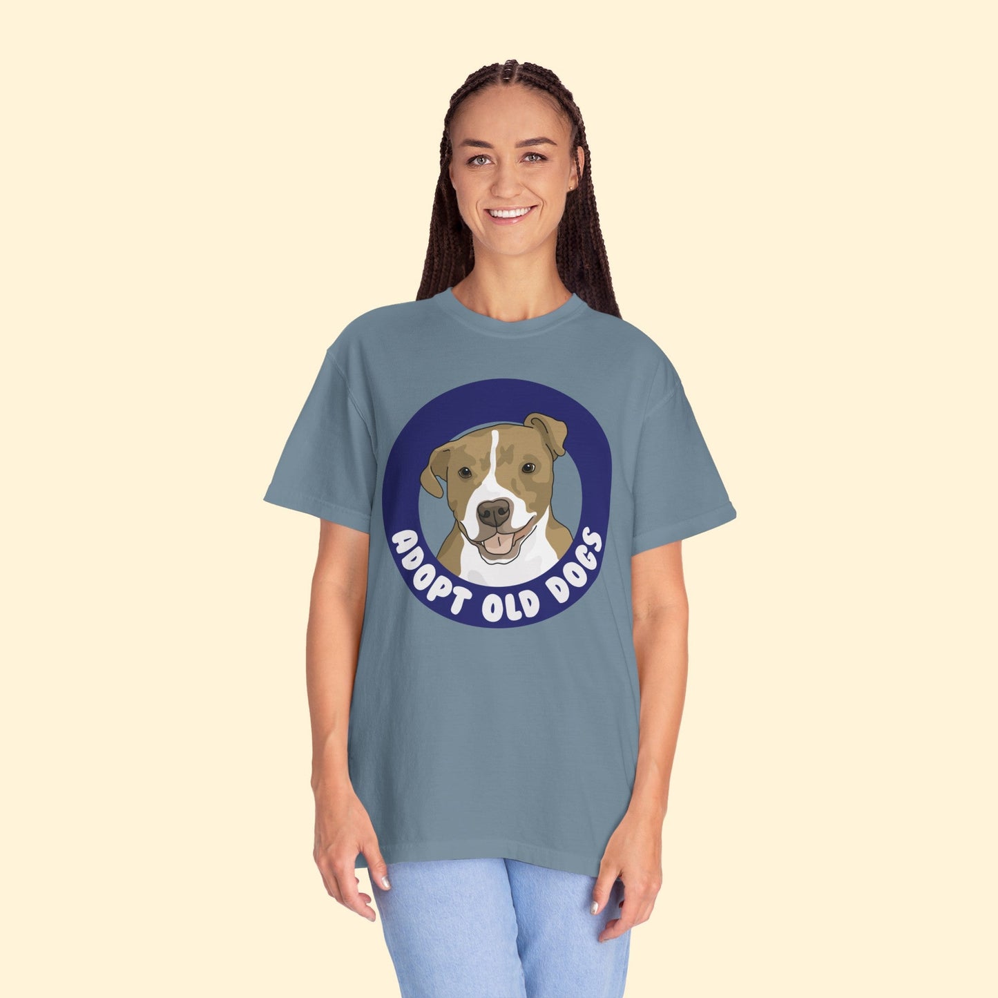 Adopt Old Dogs | Comfort Colors Unisex T - shirt - Detezi Designs - 16385648882172192813