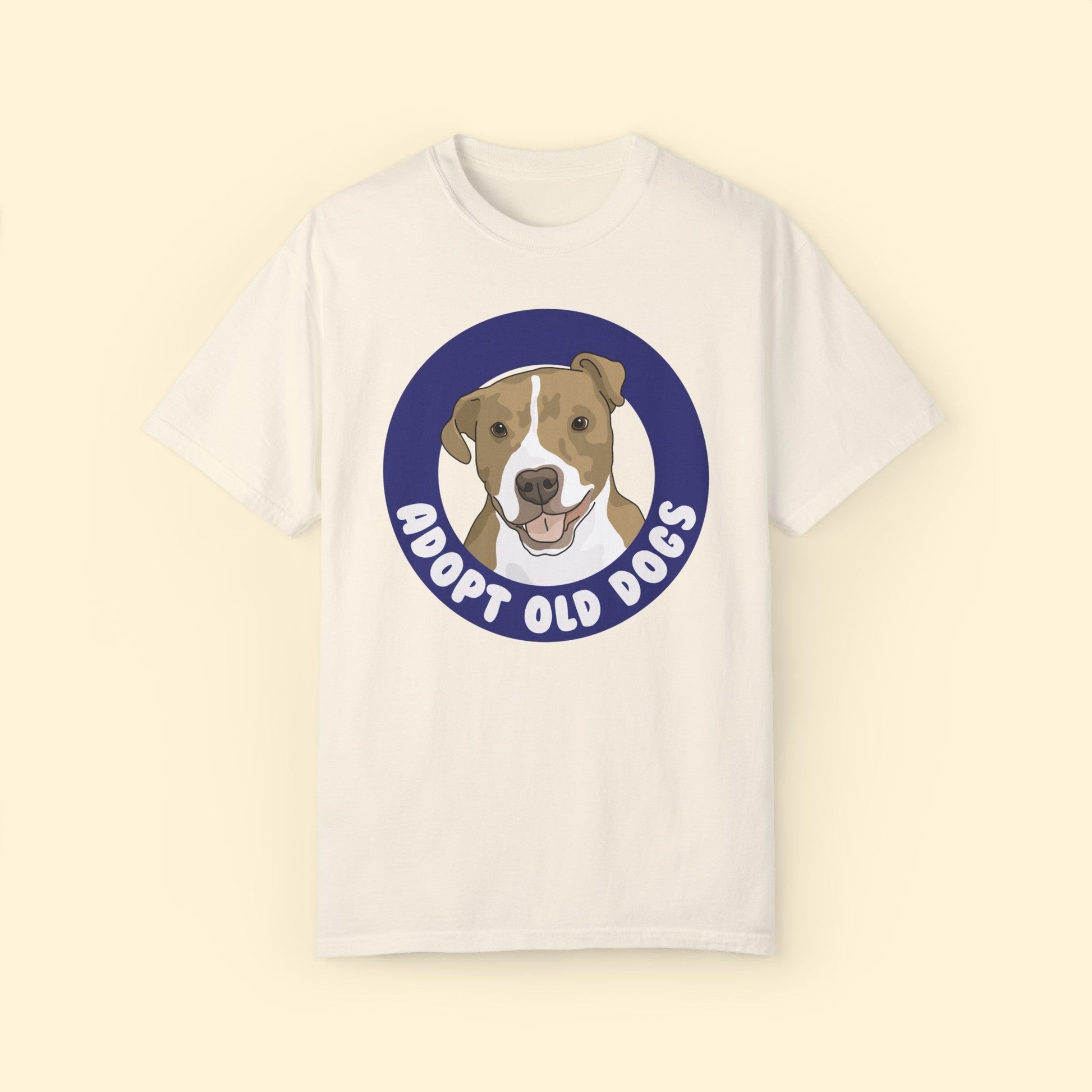 Adopt Old Dogs | Comfort Colors Unisex T - shirt - Detezi Designs - 17818565729426337398