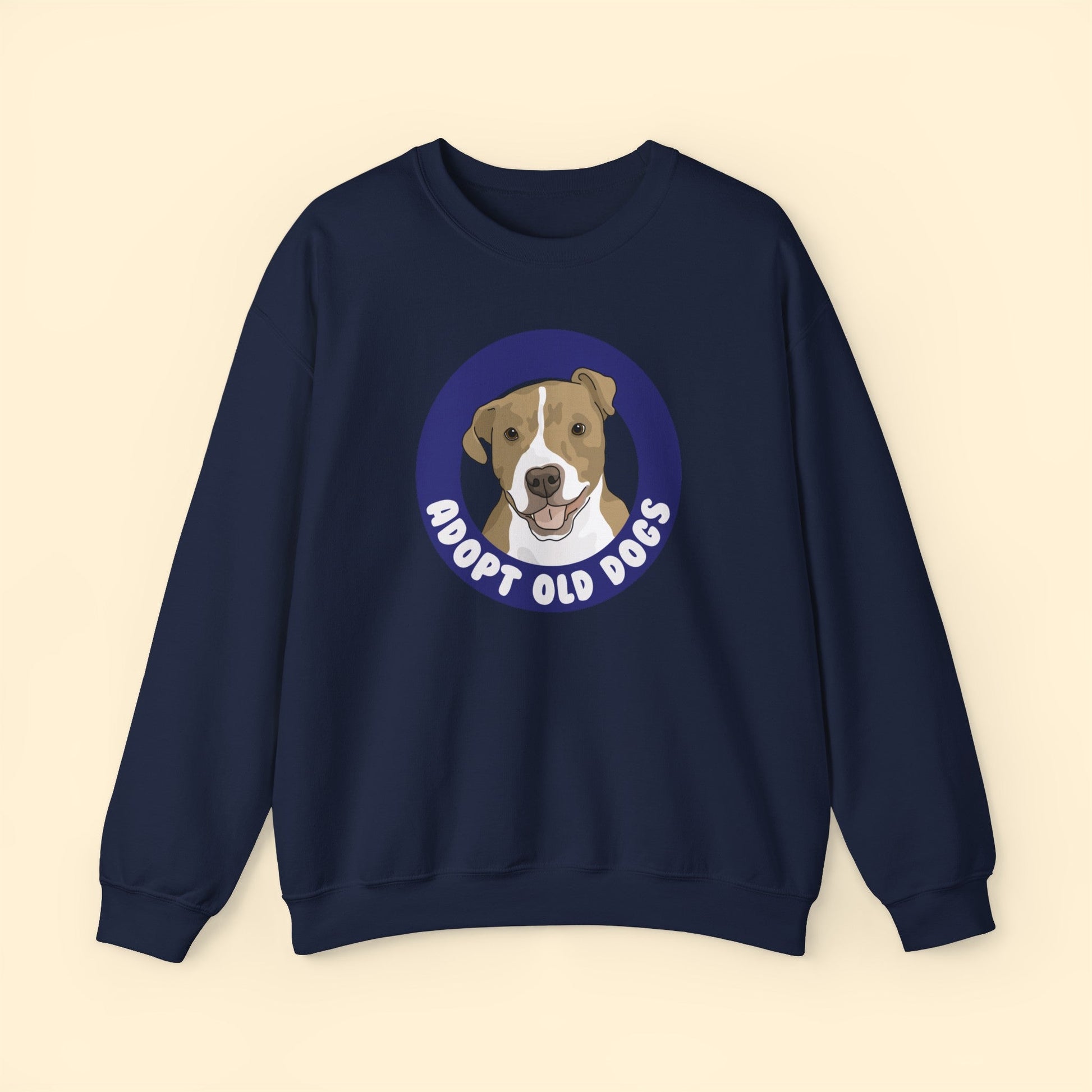 Adopt Old Dogs | Crewneck Sweatshirt - Detezi Designs-21918664115066448601