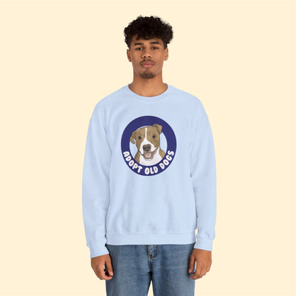 Adopt Old Dogs | Crewneck Sweatshirt - Detezi Designs-29848947549622492250