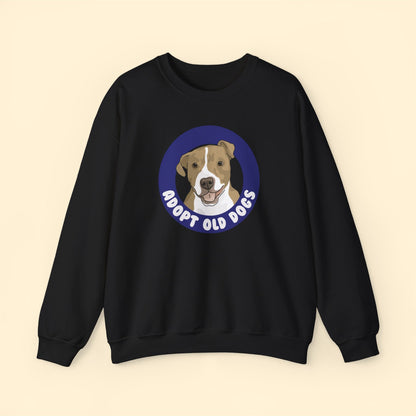 Adopt Old Dogs | Crewneck Sweatshirt - Detezi Designs-29848947549622492250