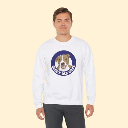 Adopt Old Dogs | Crewneck Sweatshirt - Detezi Designs-29848947549622492250