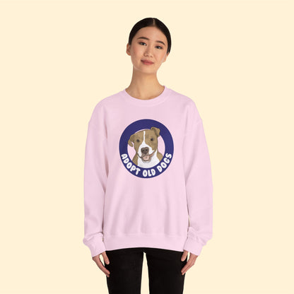 Adopt Old Dogs | Crewneck Sweatshirt - Detezi Designs-29848947549622492250