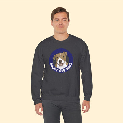 Adopt Old Dogs | Crewneck Sweatshirt - Detezi Designs-29848947549622492250